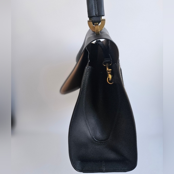 Zac Posen Black Satchel with Gold Accents - Picture 5 of 14
